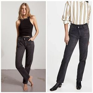 Boyish The Casey High Rise Crossover Straight Leg Jeans Size 27